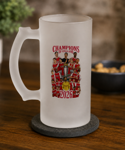 Arsenal Champions Of England 2026 Frosted Beer Glass