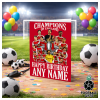 Arsenal Champions 2026 Happy Birthday Personalised Greeting Card