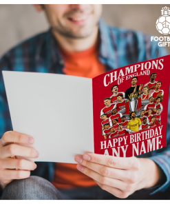 Alternative view of Arsenal Champions 2026 Happy Birthday Personalised Greeting Card