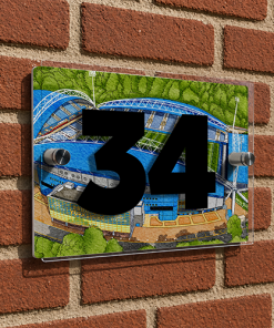 Huddersfield Personalised Around The Grounds Kirklees Stadium House Number Plaque