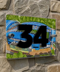 Alternative view of Huddersfield Personalised Around The Grounds Kirklees Stadium House Number Plaque