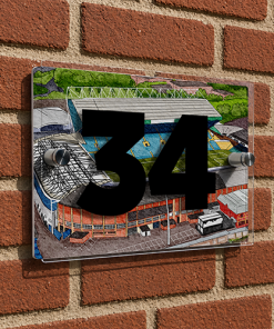 Leeds Utd Personalised Around The Grounds Elland Road Stadium House Number Plaque