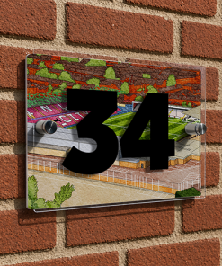 Lincoln City Personalised Around The Grounds LNER Stadium House Number Plaque