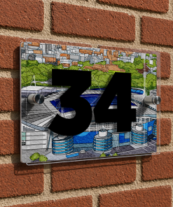 Man City Personalised Around The Grounds Etihad Stadium House Number Plaque