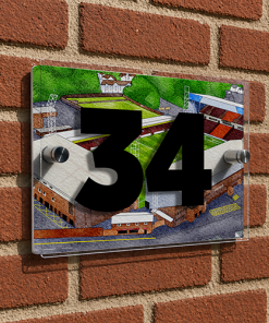 Motherwell Personalised Around The Grounds Fir Park Stadium House Number Plaque