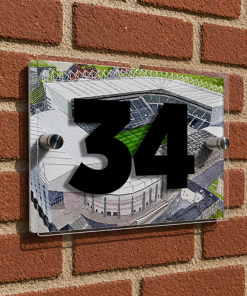 Newcastle Personalised Around The Grounds St James Park Stadium House Number Plaque