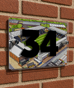 Notts County Personalised Around The Grounds Meadow Lane Stadium House Number Plaque