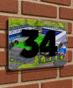 Oxford United Personalised Around The Grounds Kassam Stadium House Number Plaque