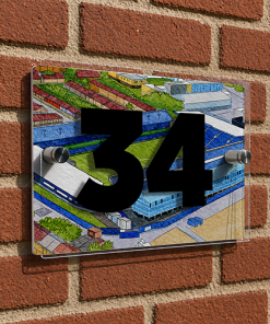 Portsmouth Personalised Around The Grounds Fratton Park Stadium House Number Plaque