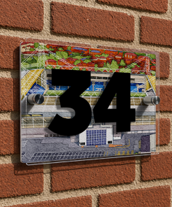 Preston Personalised Around The Grounds Deepdale Stadium House Number Plaque