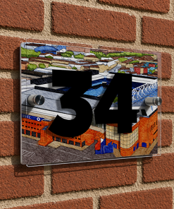 Rangers Personalised Around The Grounds Ibrox Stadium House Number Plaque