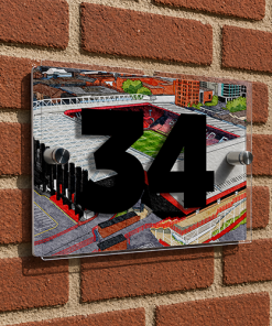 Sheffield United Personalised Around The Grounds Bramall Lane Stadium House Number Plaque