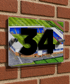 Shrewsbury Town Personalised Around The Grounds New Meadow Stadium House Number Plaque