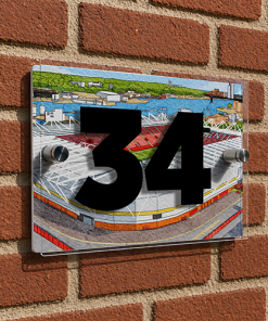 Southampton Personalised Around The Grounds St Mary's Stadium House Number Plaque
