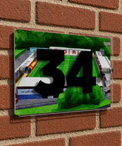 Stevenage Personalised Around The Grounds Lamex Stadium House Number Plaque
