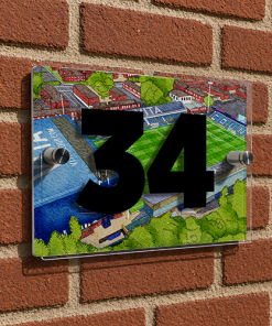 Stockport County Personalised Around The Grounds Priestfield Stadium House Number Plaque