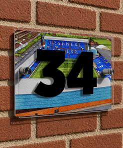 Tranmere Rovers Personalised Around The Grounds Prenton Park Stadium House Number Plaque