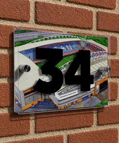 Wigan Athletic Personalised Around The Grounds The Brick Community Stadium House Number Plaque
