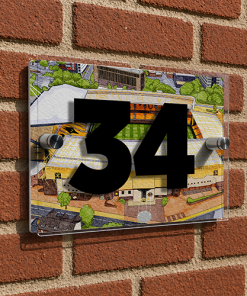 Wolves Personalised Around The Grounds Molineux Stadium House Number Plaque