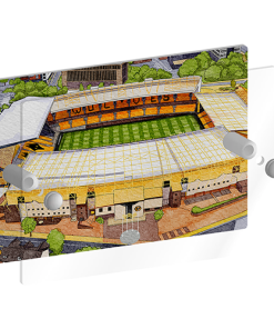 Alternative view of Wolves Personalised Around The Grounds Molineux Stadium House Number Plaque