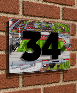 Wrexham Personalised Around The Grounds Racecourse Ground Stadium House Number Plaque