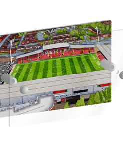 Alternative view of Wrexham Personalised Around The Grounds Racecourse Ground Stadium House Number Plaque