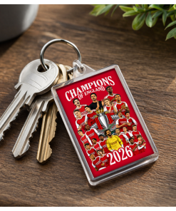 Alternative view of Arsenal Champions Of England 2026 Keyring