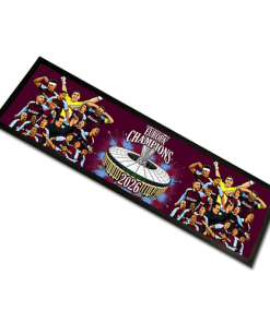 Alternative view of Aston Villa Europa League Champions 2026 Bar Runner Mat