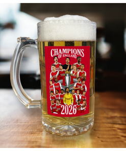 Arsenal Champions Of England 2026 Beer Glass