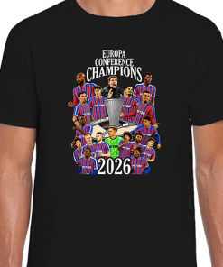 Crystal Palace Europa Conference Champions 2026 Black T-Shirt Tee