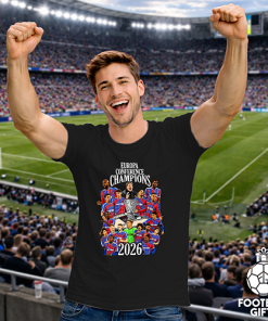 Alternative view of Crystal Palace Europa Conference Champions 2026 Black T-Shirt Tee