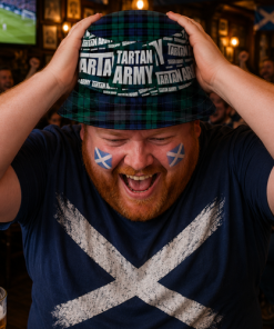 Alternative view of Scotland Tartan Army Green Tartan Bucket Hat World Cup 2026