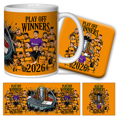 Hull City Play Off Winners 2026 Mug & Coaster Set