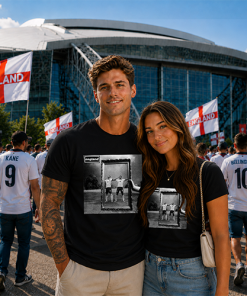 England X Oasis Wonderwall Cover Black T-Shirt World Cup England 2026 - Image 3