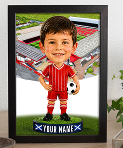 Aberdeen Make Me A Bobble Head Personalised Stadium Print Framed Print
