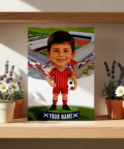 Aberdeen Make Me A Bobble Head Personalised Stadium Print Framed Print - Image 2
