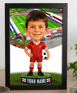 Accrington Stanley Make Me A Bobble Head Personalised Stadium Print Framed Print