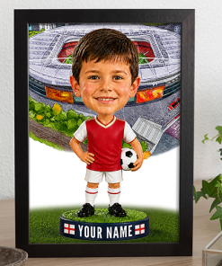 Arsenal Make Me A Bobble Head Personalised Stadium Print Framed Print