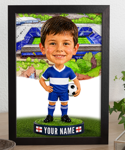 Birmingham City Make Me A Bobble Head Personalised Stadium Print Framed Print