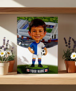 Blackburn Rovers Make Me A Bobble Head Personalised Stadium Print Framed Print - Image 2