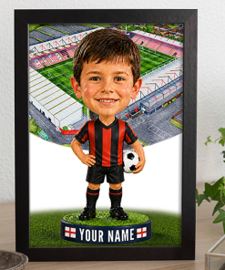 Bournemouth Make Me A Bobble Head Personalised Stadium Print Framed Print