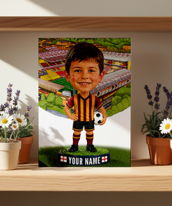 Bradford City Make Me A Bobble Head Personalised Stadium Print Framed Print - Image 2