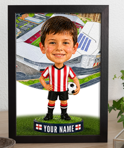 Brentford Make Me A Bobble Head Personalised Stadium Print Framed Print