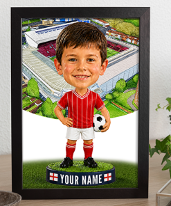 Bristol City Make Me A Bobble Head Personalised Stadium Print Framed Print