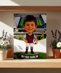 Burnley Make Me A Bobble Head Personalised Stadium Print Framed Print - Image 2