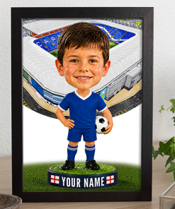 Cardiff City Make Me A Bobble Head Personalised Stadium Print Framed Print