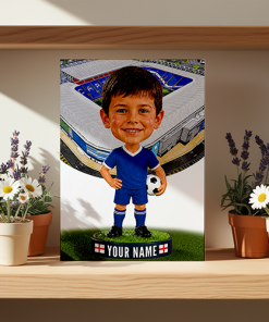 Cardiff City Make Me A Bobble Head Personalised Stadium Print Framed Print - Image 2