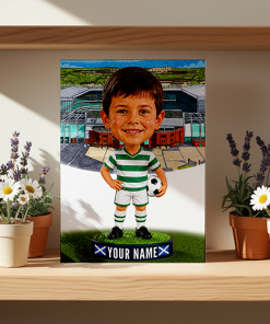 Celtic Make Me A Bobble Head Personalised Stadium Print Framed Print - Image 2