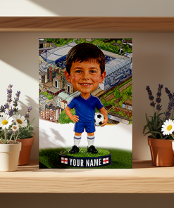 Chelsea Make Me A Bobble Head Personalised Stadium Print Framed Print - Image 2