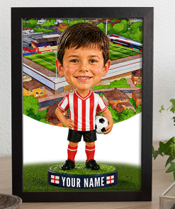 Cheltenham Town Make Me A Bobble Head Personalised Stadium Print Framed Print